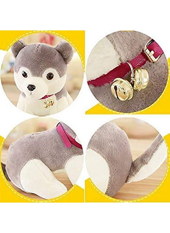 Tickles - Grey Soft Plush Husky Dog For Kids Plush Animal Soft Stuffed For Kids (Color: Grey And White Size:25 Cm) - Image 1