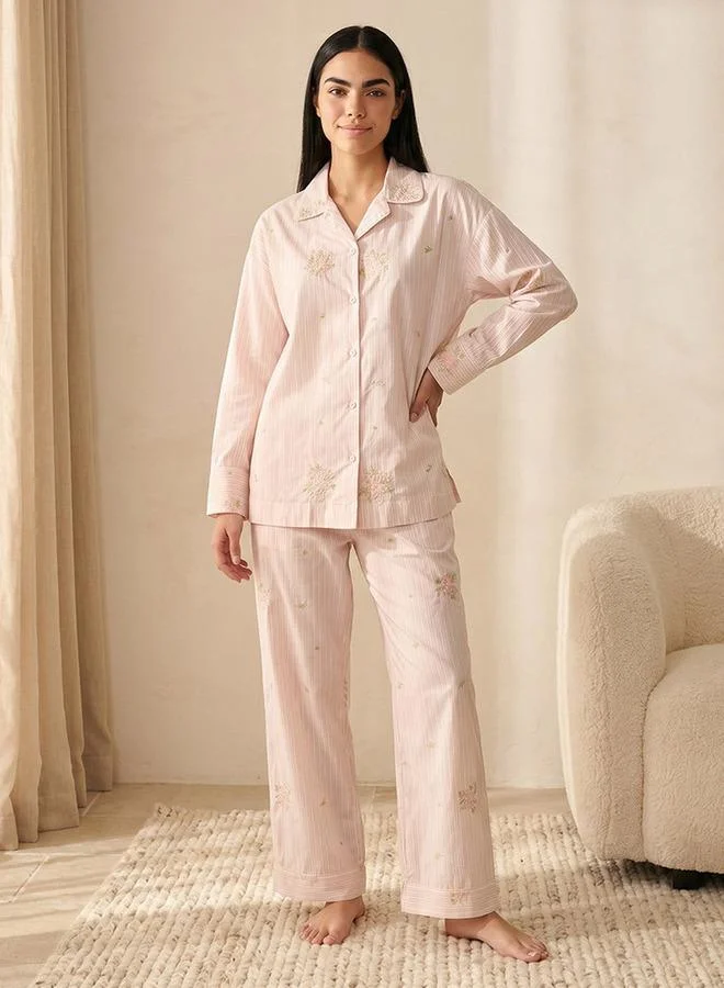Splash FAV Intimates Pyjama Set Button-Down Shirt & Trousers