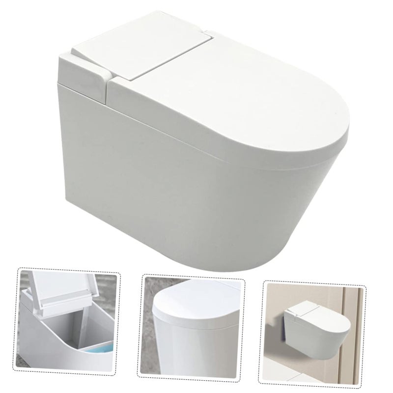 Wall Mounted Toilet Shaped Ashtray Creative Windproof Adhesive Bathroom Ashes Holder - Image 3