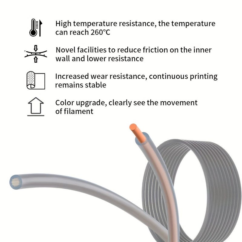 FYSETC 78 74 بوصة أنبوب PTFE على شكل نجمة مقاوم للحرارة العالية والمنخفضة والبلى للطابعة ثلاثية الأبعاد - Image 5