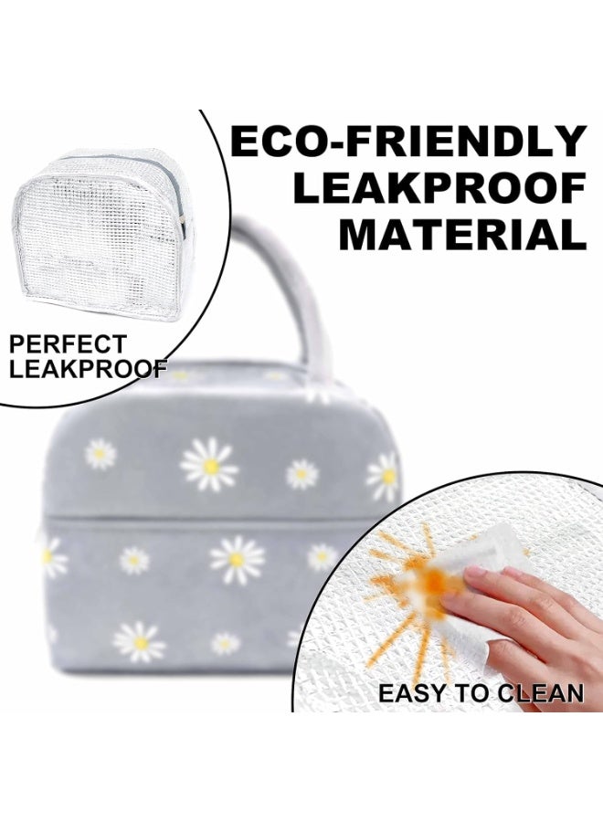 Insulated Lunch Bag Women Girls, Reusable Cute Tote Lunch Box for Adult & Men, Leakproof Cooler Lunch Bags, for Work Office Travel School Picnic - Image 2
