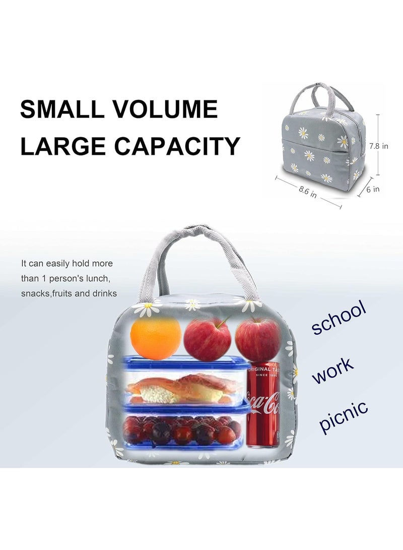 Insulated Lunch Bag Women Girls, Reusable Cute Tote Lunch Box for Adult & Men, Leakproof Cooler Lunch Bags, for Work Office Travel School Picnic - Image 5