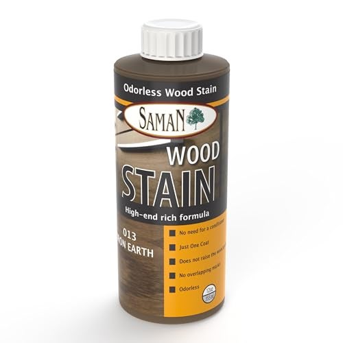 SamaN Interior Water Based Wood Stain - Natural Stain for Furniture, Moldings, Wood Paneling, Cabinets (Iron Earth TEW-013-12, 12 oz) - Image 5