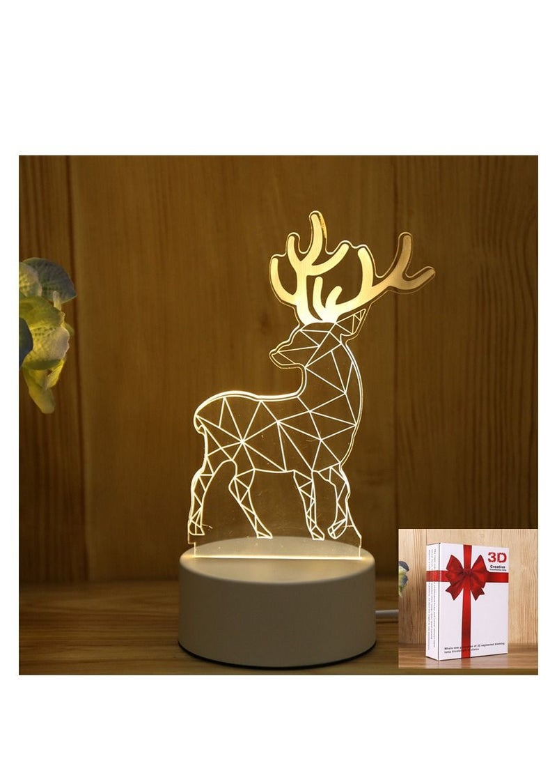 Y&D 3D Usb Table Night Lamp White 10x20centimeter - Image 2