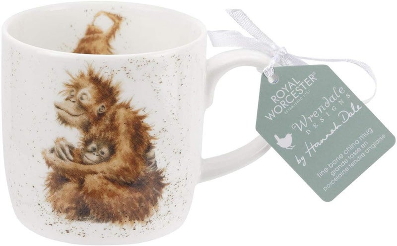Royal Worcester Wrendale Designs Orangutangle Mug  14 Ounce Large Coffee Mug with Orangutan Design  Made from Fine Bone China  Microwave and Dishwasher Safe - Image 2