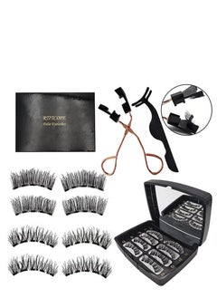 KIIUMI No Glue Magnetic Eyelashes Set, Reusable Soft Magnets False Eyelashes Natural Look With Tweezers for Women  - Image 3