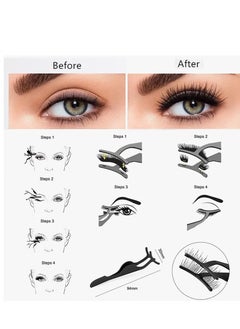KIIUMI No Glue Magnetic Eyelashes Set, Reusable Soft Magnets False Eyelashes Natural Look With Tweezers for Women  - Image 4