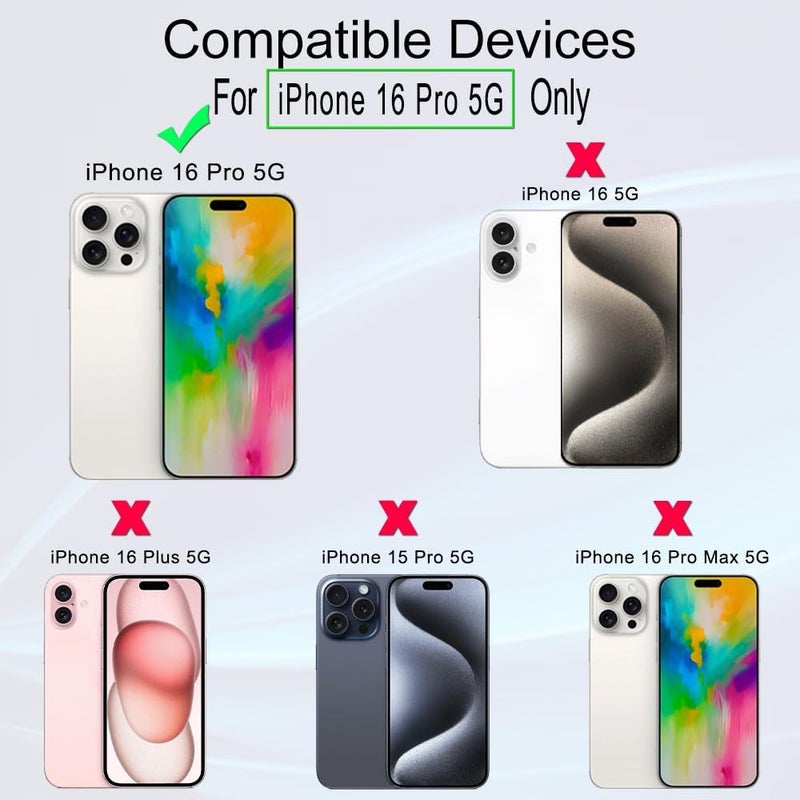 Ibywind 2 Pack Screen Protector Compatible with Apple iPhone 16 Pro 5G 6.3",9H Hardness Tempered Glass,With 1Pc Camera Lens Protector,1Pc Back Carbon Fiber Film,Easy to Install - Image 5