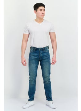 French Connection Men Slim Fit Washed Denim Jean, Blue  - Image 4