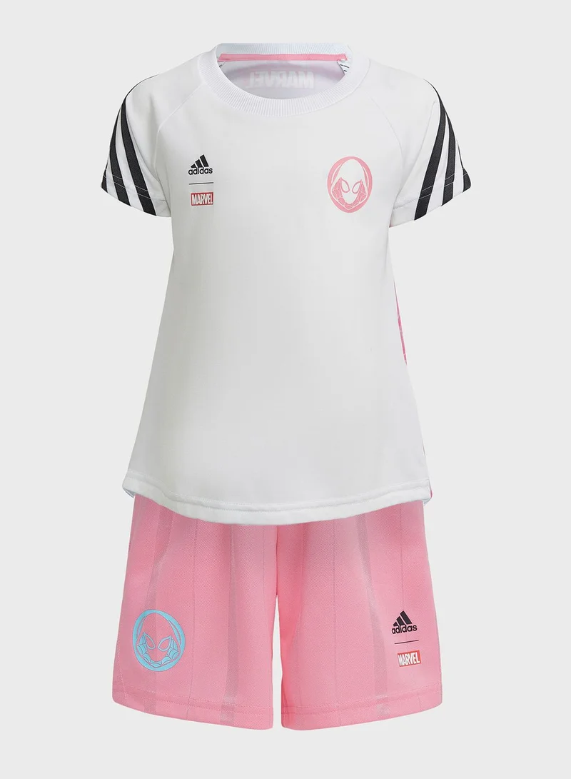 adidas طقم رياضي (تيشيرت + شورت)