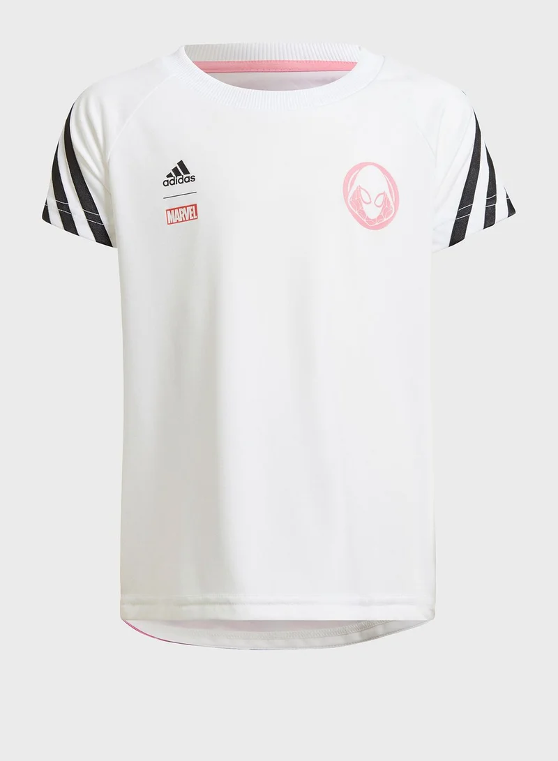 adidas طقم رياضي (تيشيرت + شورت)