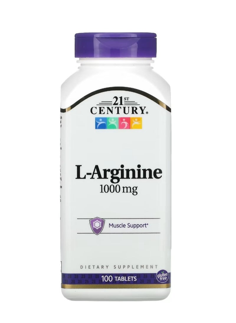 21st Century L-Arginine 1000 mg 100 Tablets - Image 1