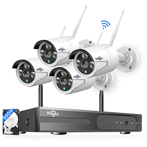 هايسيو Hiseeu Wireless Security Camera System 500GB