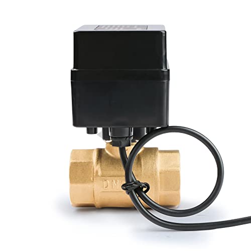 U.S. Solid Motorized Ball Valve- 3/4" Brass Ball Valve with Standard Port, 9-36V AC/DC, 2 Wire Auto Return Setup, Normally Open (N/O) - Image 4