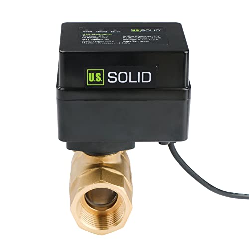 U.S. Solid Motorized Ball Valve- 3/4" Brass Ball Valve with Standard Port, 9-36V AC/DC, 2 Wire Auto Return Setup, Normally Open (N/O) - Image 2