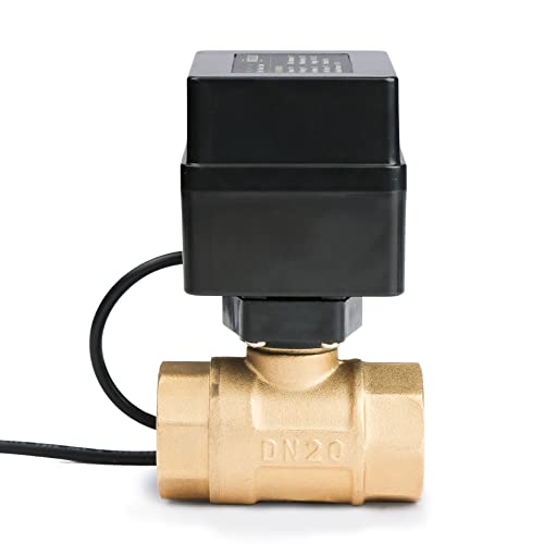 U.S. Solid Motorized Ball Valve- 3/4" Brass Ball Valve with Standard Port, 9-36V AC/DC, 2 Wire Auto Return Setup, Normally Open (N/O) - Image 5