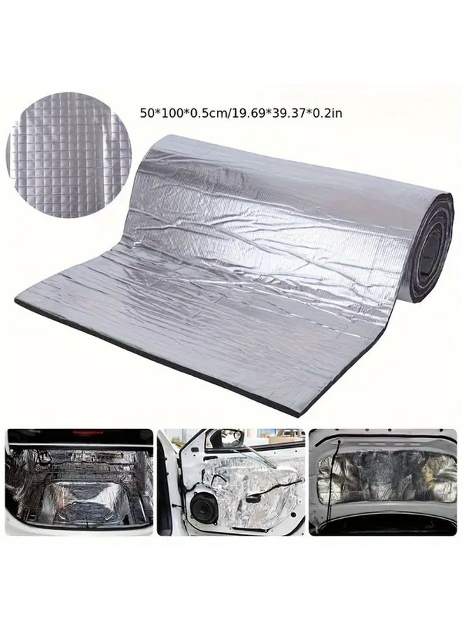 Car Hood Insulation Mat Heat Fire Sound Proof Aluminum Foil 19 69x39 37 Inch 10mm - Image 2