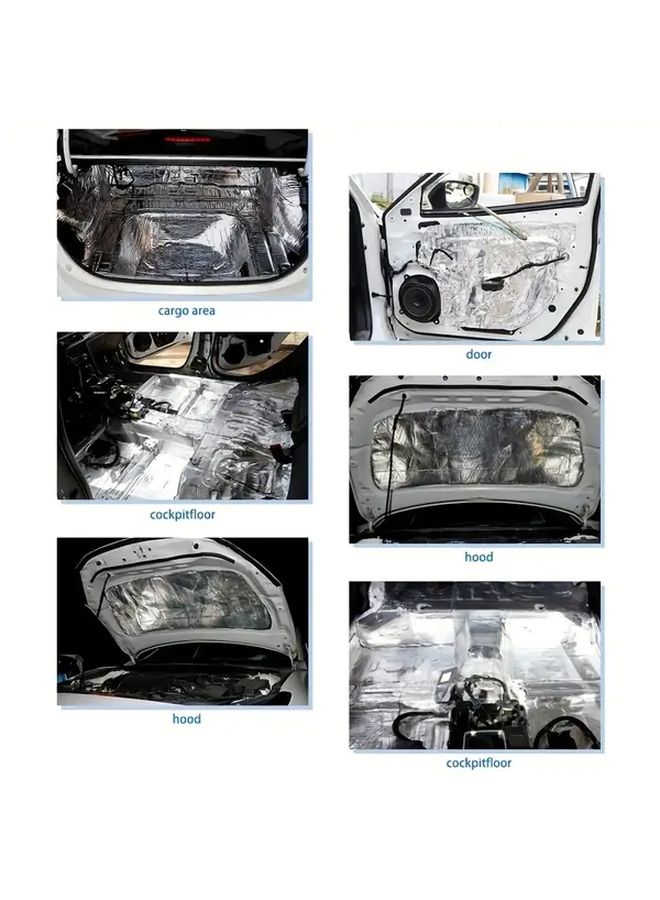 Car Hood Insulation Mat Heat Fire Sound Proof Aluminum Foil 19 69x39 37 Inch 10mm - Image 5