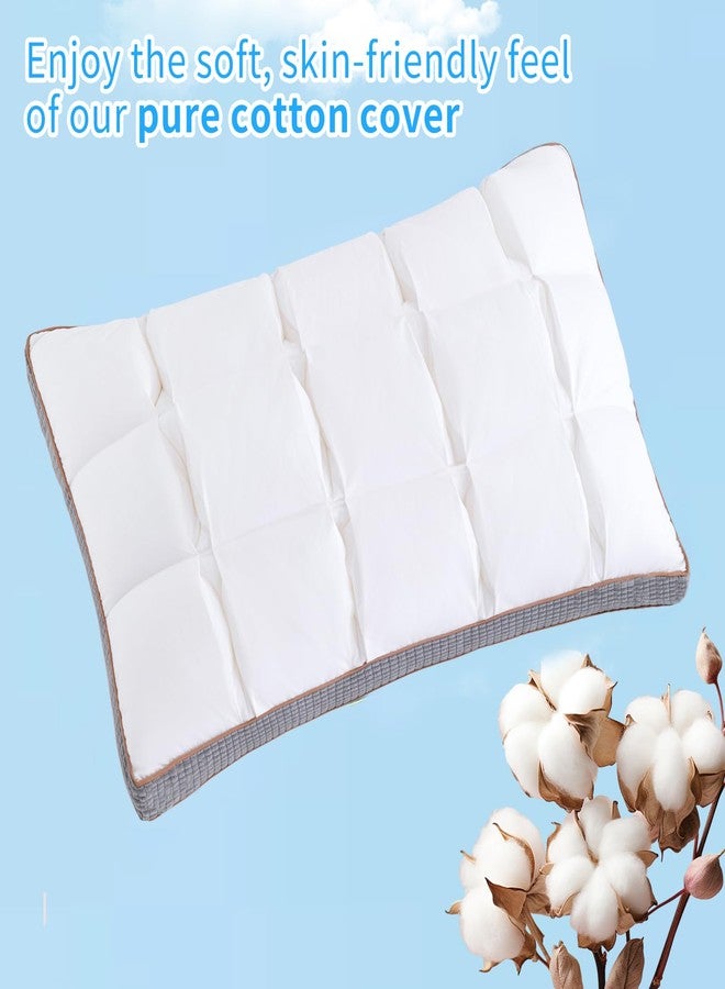 YOUR MOON Soft Pillow Queen for Sleeping, Super Soft Support Down Alternative Pillow, 100% Cotton Shell Luxury Comfy Fluffy Bed Pillows for Sleep(White) - Image 2