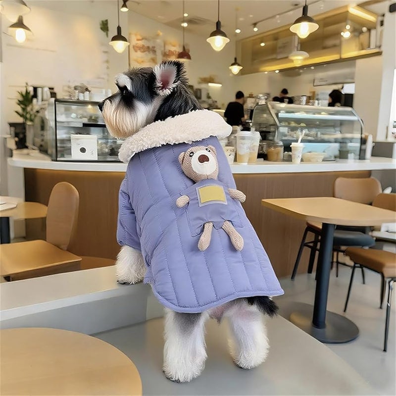 Blue Dog Winter Coat Full Body Thermal Outfit XS Cold Weather Walking Hiking - Image 5