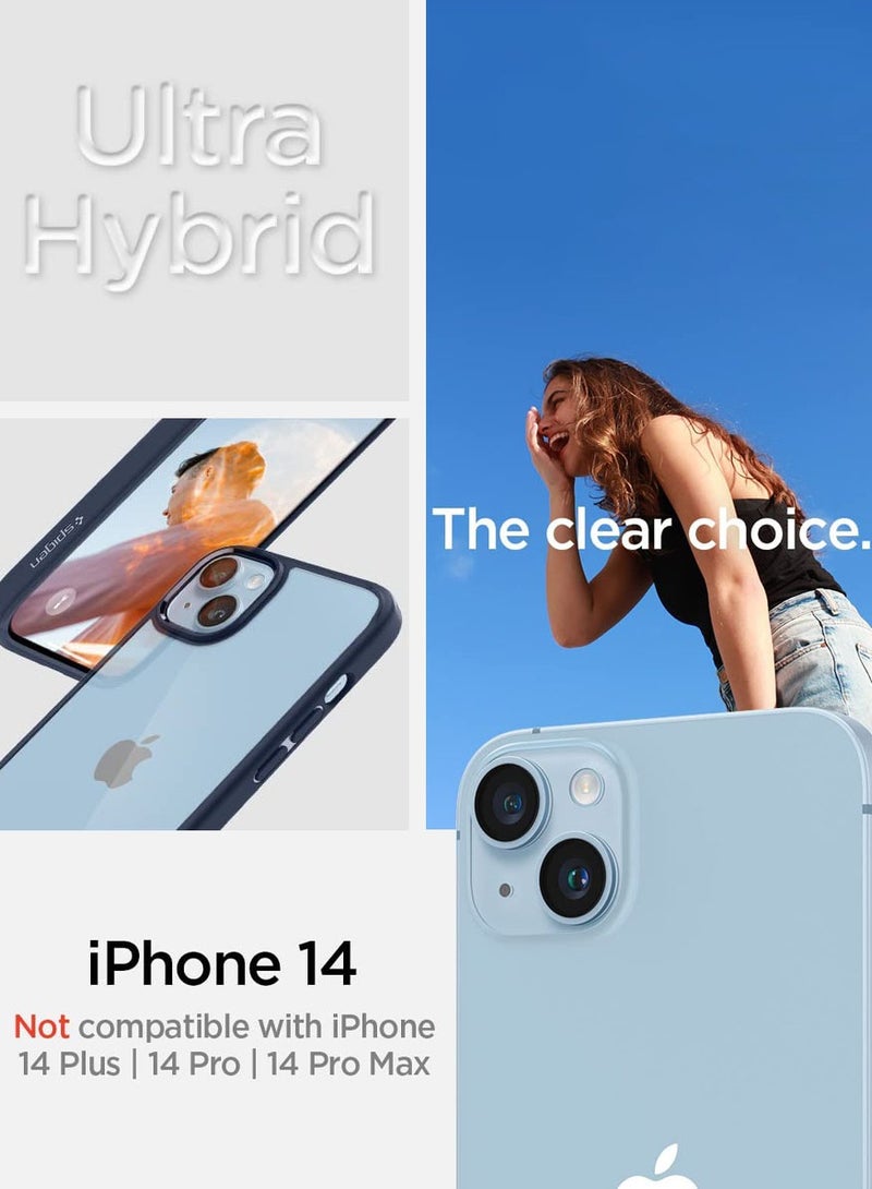 Spigen Ultra Hybrid iPhone 14 Case Cover - Navy Blue - Image 2
