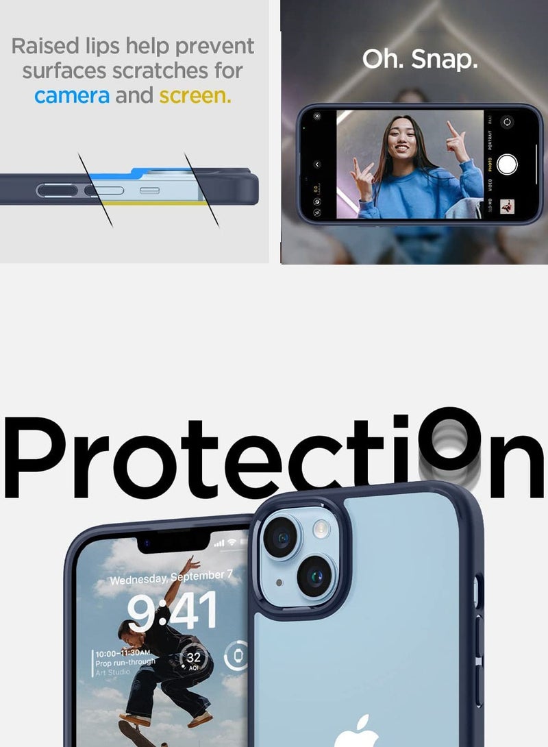 Spigen Ultra Hybrid iPhone 14 Case Cover - Navy Blue - Image 4