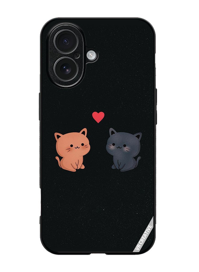 غطاء واقي لهاتف آبل آيفون 17 بتصميم قطط متعدد الألوان