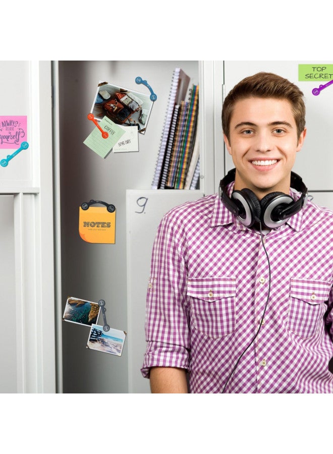 SUNFICON 6 Pack Magnetic Cord Organizers Cable Clips Cable Straps Silicone Twist Ties Colorful Headphone Cord Keeper Holder Manager Bookmark Whiteboard Fridge Magnet Keychain Gift Home,Office,School - Image 5