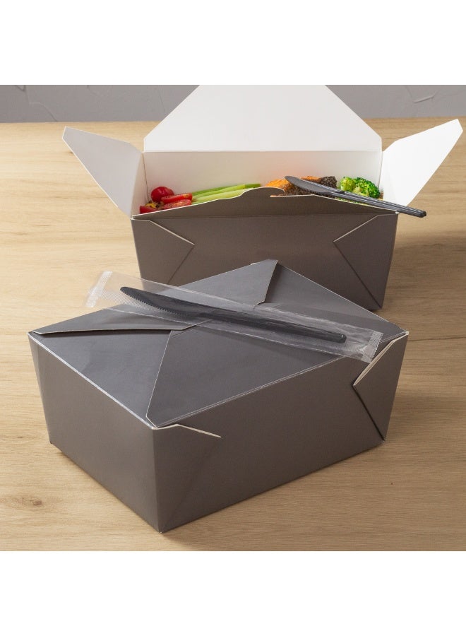 Restaurantware Basic Nature 6.5 Inch Wrapped Compostable Knives, 250 Individually Wrapped Plant-Based Silverware - For Hot And Cold Foods, Black CPLA Plastic Disposable Cutlery, BPI-Certified  - Image 5