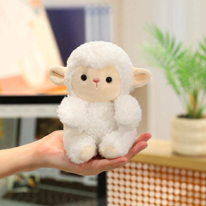 Ditucu PalmSized Sheep Stuffed Animals Cute Soft Lamb Plush Doll Small Plushies Toys Gifts for Kids White 6 inch - Image 3