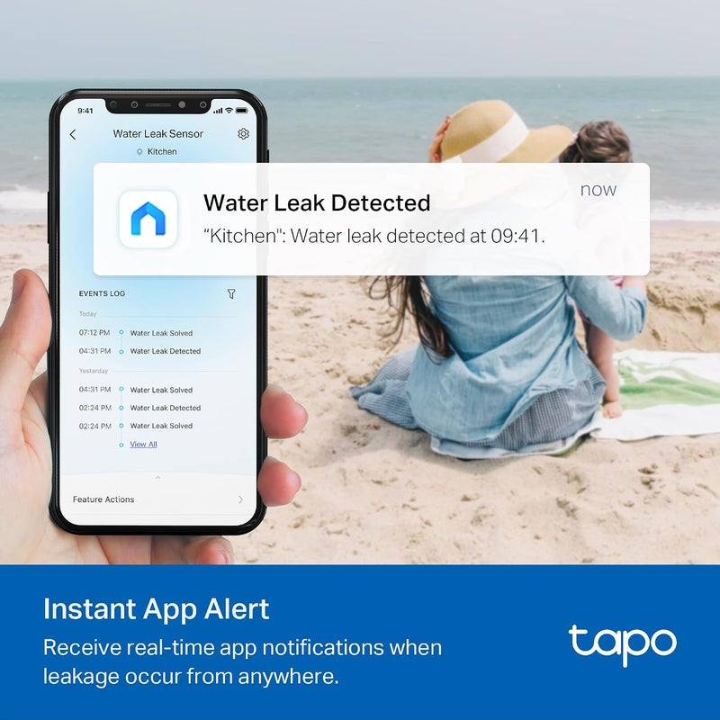 Tapo T300 Smart Water Leak Detector with Adjustable Alarm and App Alerts - Image 3
