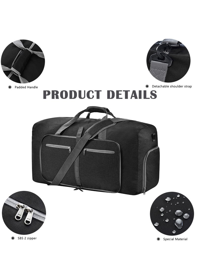 Generic Duffel Bag with Shoe Compartment and Adjustable Straps, Foldable Travel Duffel Bag for Men Women, Waterproof Duffel Bag for Travel Gym - 65L Small  - Image 2
