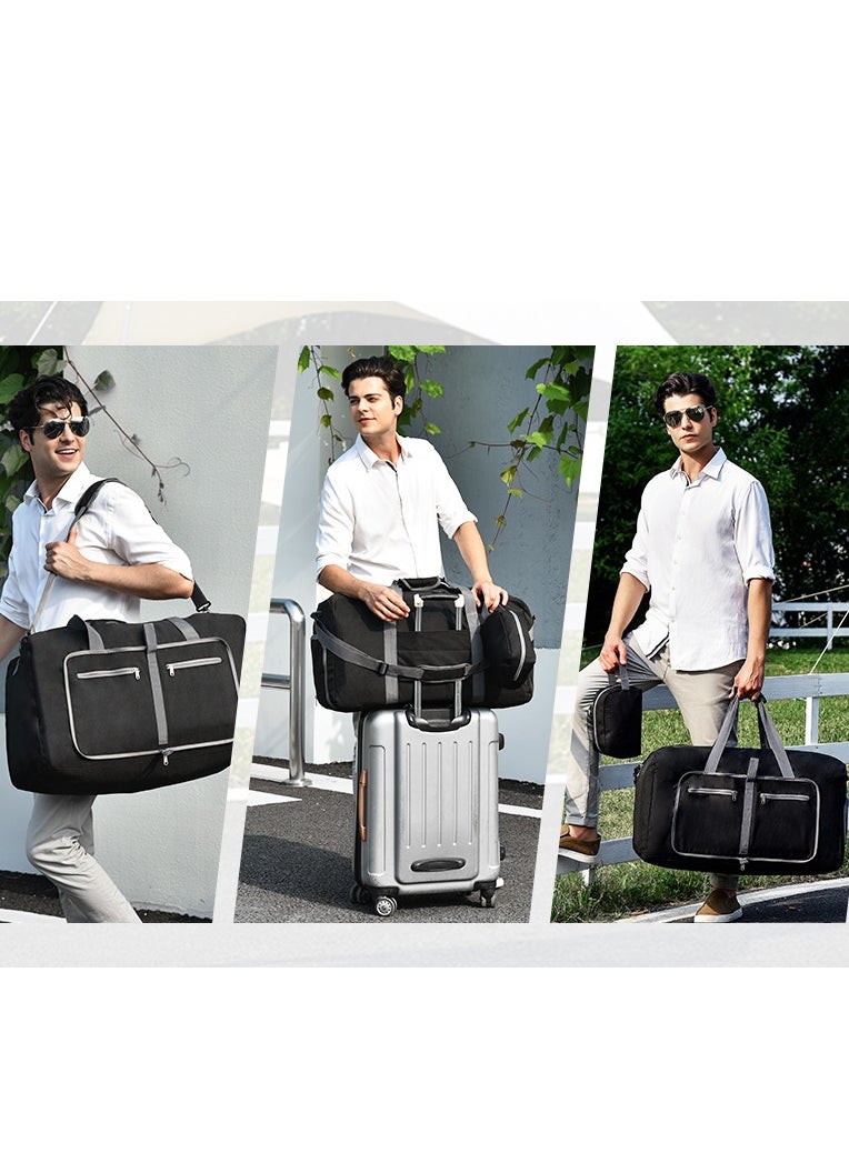 Generic Duffel Bag with Shoe Compartment and Adjustable Straps, Foldable Travel Duffel Bag for Men Women, Waterproof Duffel Bag for Travel Gym - 65L Small  - Image 4