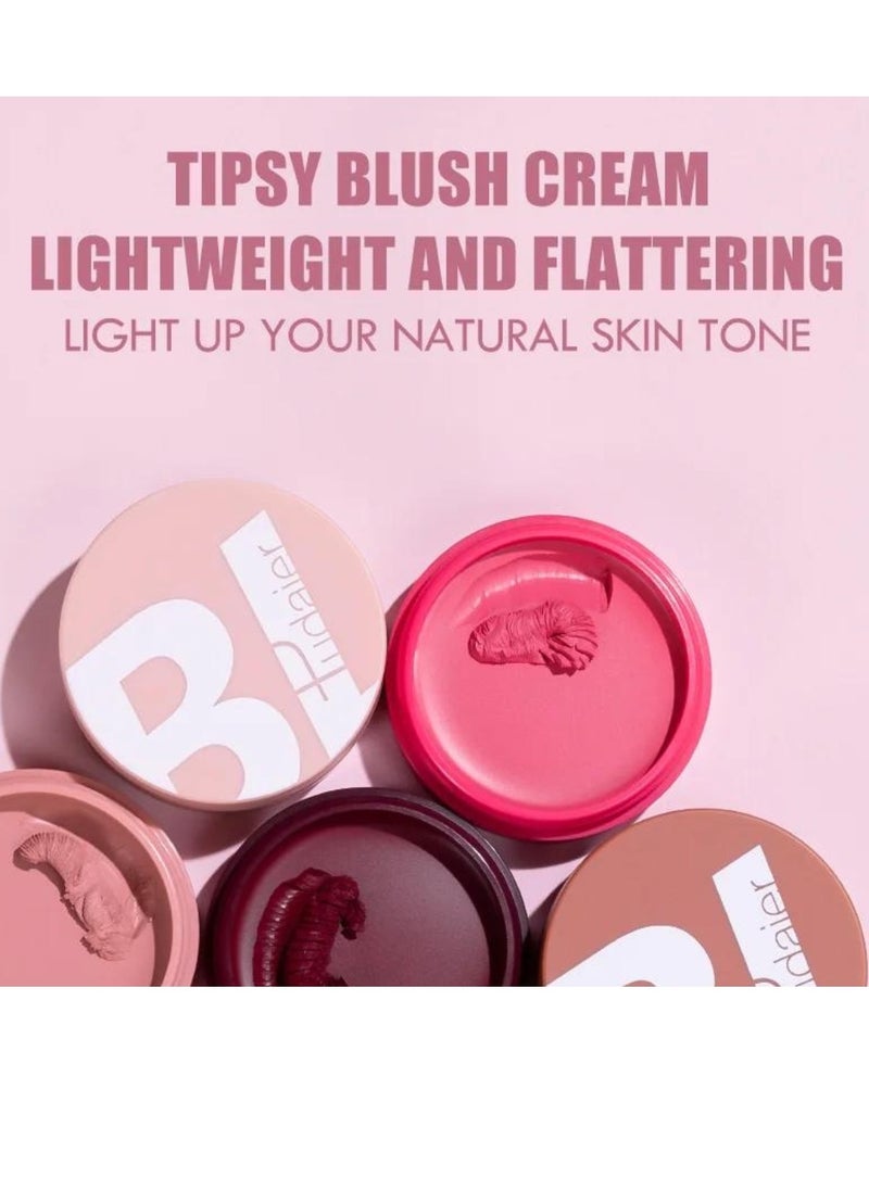 pudaier Blush Matte Face Blusher Long wearing Makeup Balm Waterproof Facial Nourishing Blush Cream Blush for Contours Cheeks Infused with Castor Oil and Vitamin E Ultra Pigmented Blush for Natural Glow 01  - Image 5