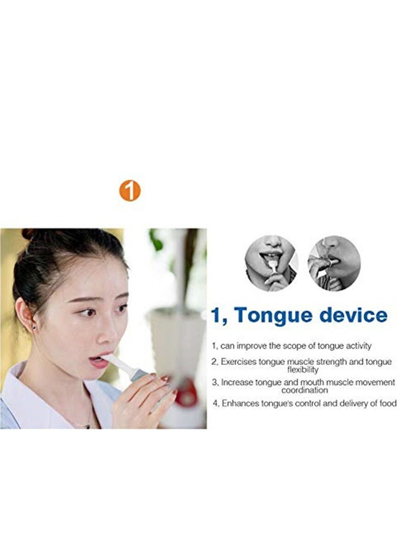 Y&D Jaw Exerciser Kit Mouth Oral Lips Muscle Training Device Recovery Tongue Trainer Puller for Dysarthria Muscle- 5 in 1 Sensory Therapy Tool Silicone Massager - Image 3