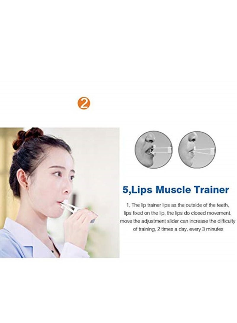 Y&D Jaw Exerciser Kit Mouth Oral Lips Muscle Training Device Recovery Tongue Trainer Puller for Dysarthria Muscle- 5 in 1 Sensory Therapy Tool Silicone Massager - Image 4