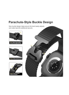 Generic Milanese Mesh Loop Band Compatible with Apple Watch Ultra 1/2 49mm 46mm 45mm 44mm 42mm Men Women, Designer Parachute-Style Metal Buckle Adjustable Strap for iWatch SE Series 10 9 8 7 6 5 4 3 2 1 SE  - Image 5