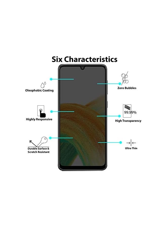 PROMASS Privacy Screen protector compatible with Galaxy A33 5G Screen Protector Tempered Glass [Anti-Glare][HD Full Coverage][Easy Installation][Scratch Resistant][9H Hardness] - Image 2