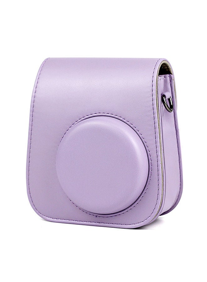 NIBEMINENT Instant Camera Case Bag With Strap For Fujifilm Instax Mini 11 Purple - Image 3