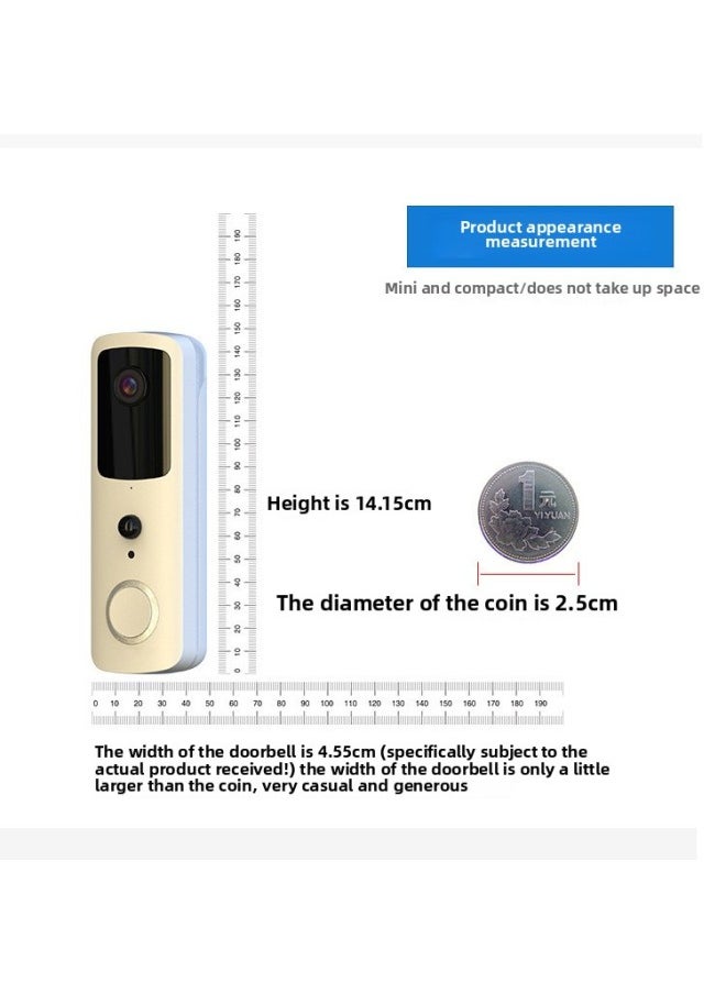 Generic Graffiti Smart Low Power Wireless Video Doorbell Intercom Mobile Phone Monitoring Wifi Doorbell Tuya Waterproof Base-Body Color:Black European Ding Dong  - Image 5