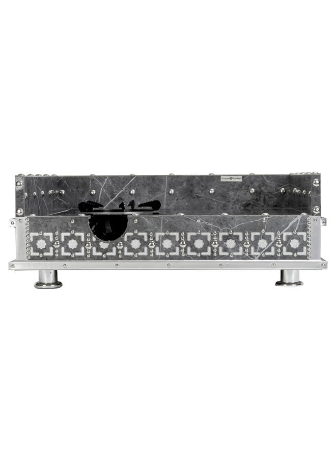 AL SANIDI Heritage wooden charcoal grill, Heating stove, Gray, Size 55*75 Cm  - Image 3