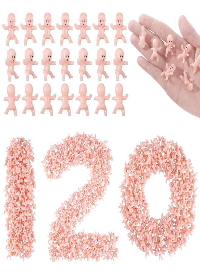 ZYFLSQ 120 Pcs Mini Babies for Baby Shower Games, 1 Inch Tiny Plastic Babies Bulk for My Water Broke Ice Cube, Mardi Gras King Cake Baby Figurines, Hide Hunt Games, Party Decorations Favors(White) - Image 1