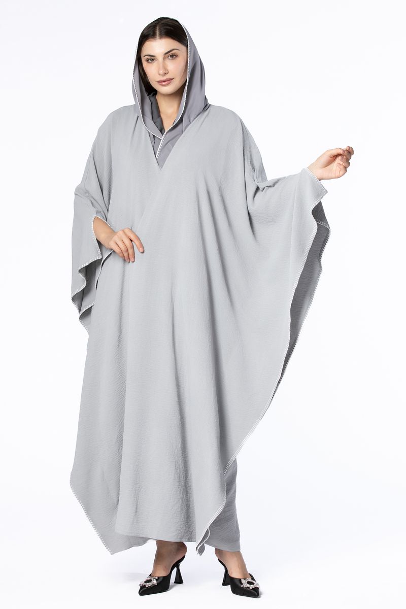 RINA solid colored outwear women abaya - Image 1
