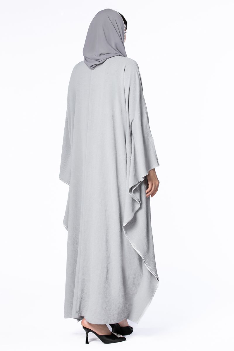 RINA solid colored outwear women abaya - Image 4