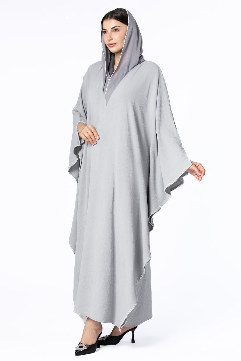 RINA solid colored outwear women abaya - Image 2