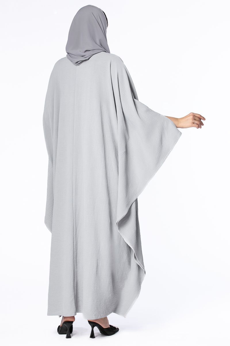 RINA solid colored outwear women abaya - Image 3