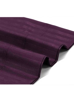 snooze Snooze Striped Flat Bed Sheet set 2pcs, Bed sheet 160*235 cm+ Free Pillowcase, purple  - Image 5