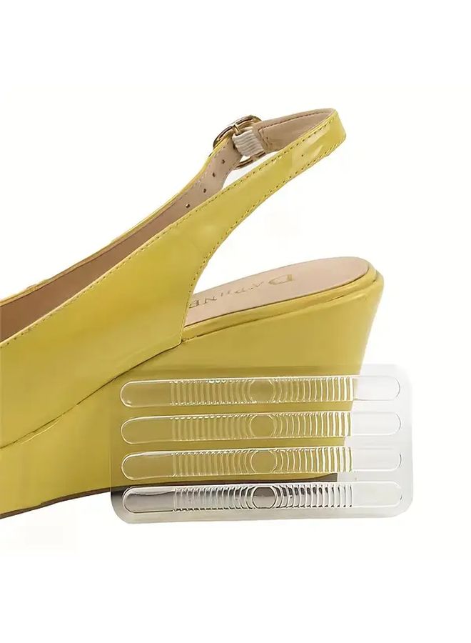 8pcs Transparent Sandal Heel Pads Water Wave Design For Open Toe High Heels Comfortable Walking Accessories - Image 2