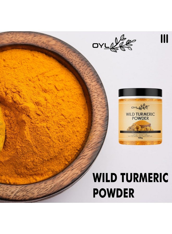 OY-L OYL Natural Wild Turmeric/Kasthuri Manjal Powder For Skin Whitening, Skin Lightening, Shinier & Radiant Skin - 100g - Image 4
