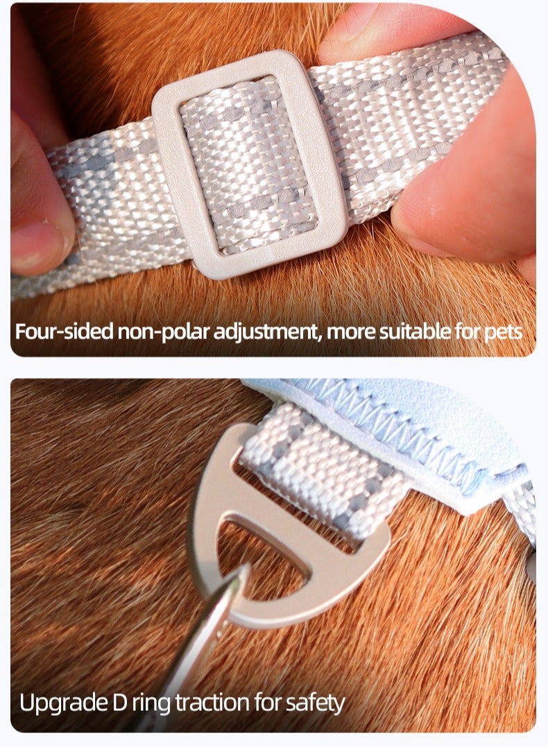 Generic Reflective Breathable Pet Harness Vest With Adjustable Leash for 6-10KG Medium Dogs Cats  - Image 4